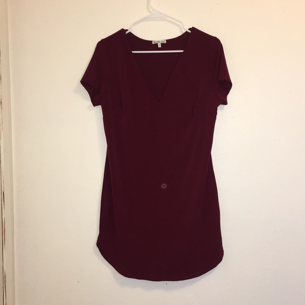 Burgundy Body-Con Dress